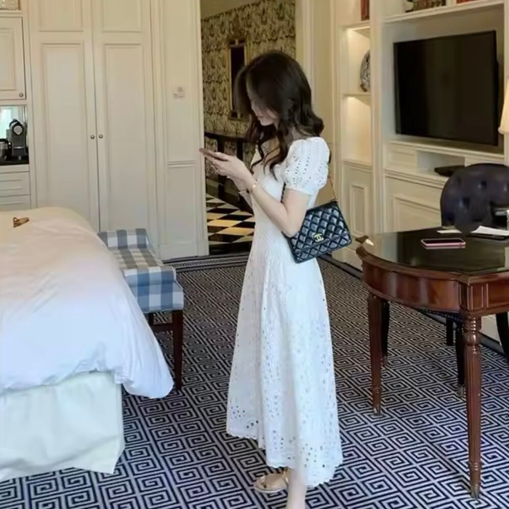 フレンチシックスクエアネックワンピース