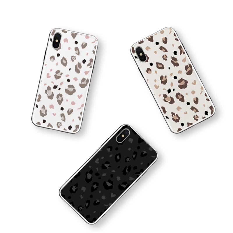 Leopard♡ ヒョウ柄×ハート 強化ガラスケース iPhoneケース | LUCK OUT