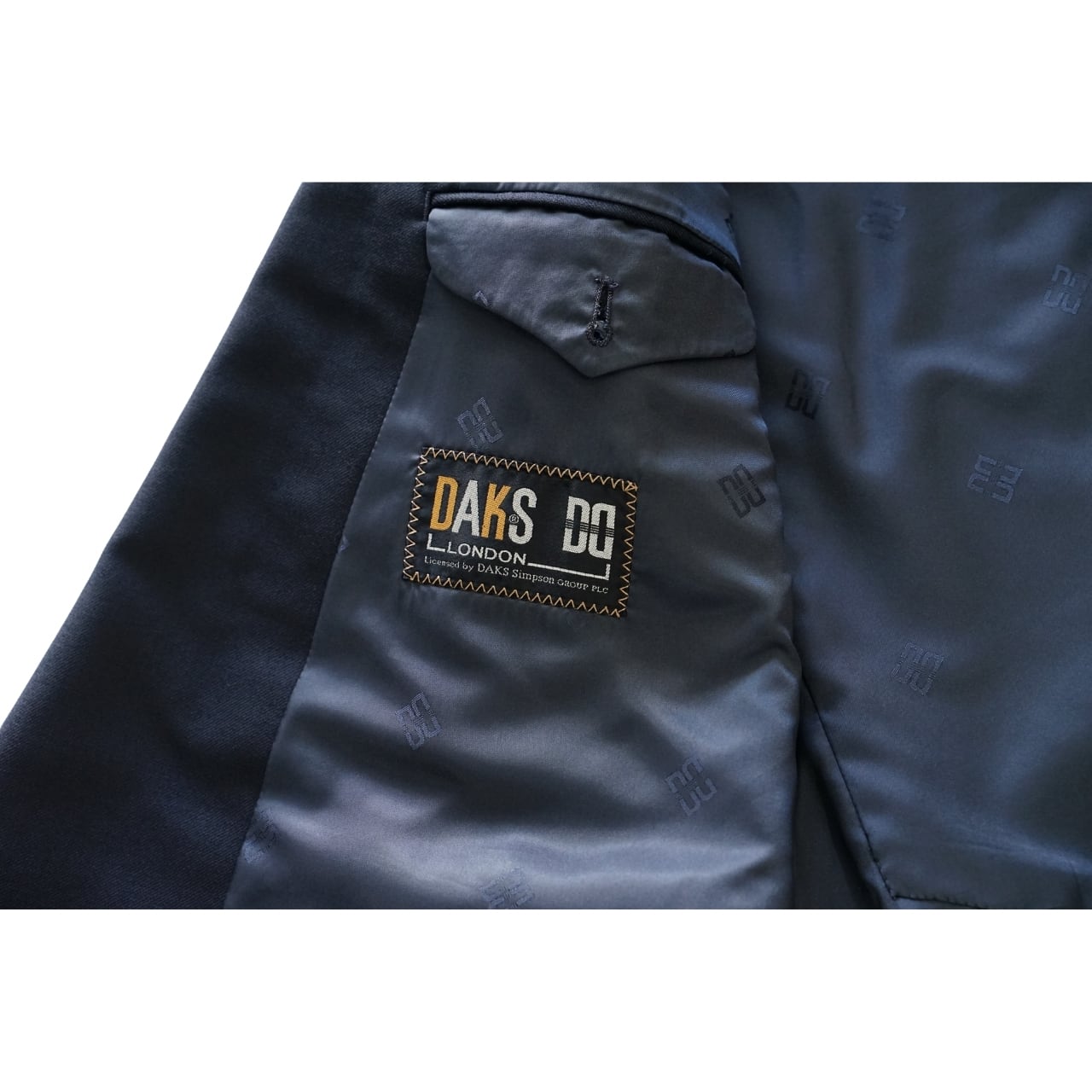 DAKS ダブルジャケット ネイビーブレザー 金ボタン M〜L程度｜NA360