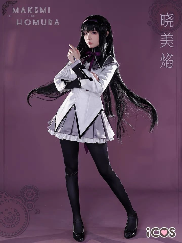 大学生 割引 コスプレ 魔法少女まどか☆マギカ】暁美ほむら 衣装 ICOS 高品質 コスプレ衣装