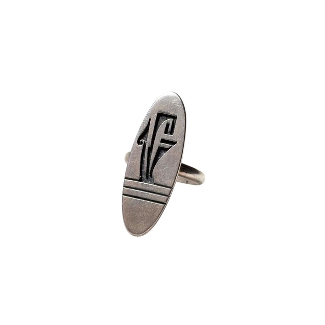 HOPI silver overlay ring