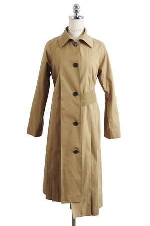 pleated trench