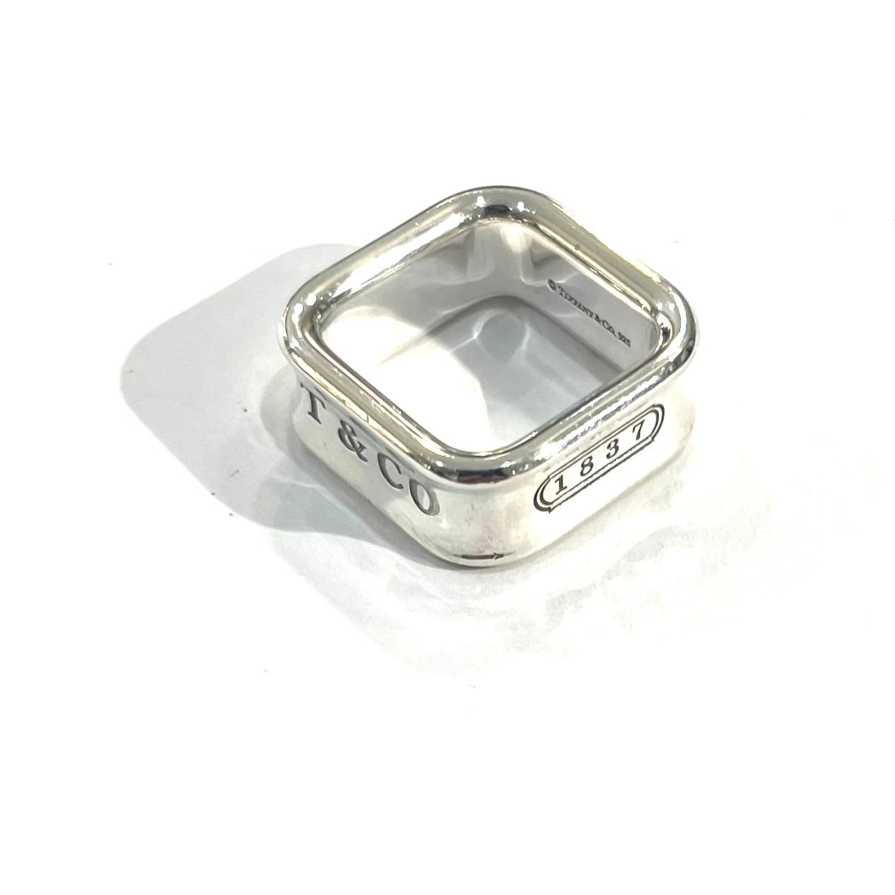 TIFFANY&CO.】【9-10号】2697 T&CO 1837 スクエアリング／シルバー925
