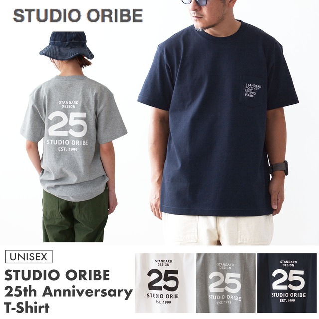 STUDIO ORIBE [スタジオオリベ] STUDIO ORIBE 25周年記念Tシャツ [ORB25] スタジオオリベ 25周年記念Tシャツ・半袖Tシャツ・コットンTシャツ・ポケットTシャツ・プリントTシャツ・ MEN'S/LADY'S [2024AW]