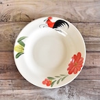 タイ ランパーン陶器 ニワトリ食器 丸 深めの皿 ② 22cm