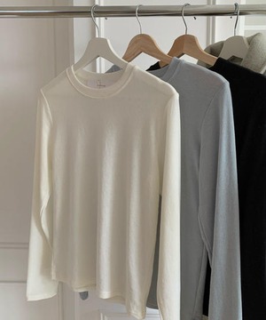 《即納商品》citrus wool blend long tee (ivory / blue / black)