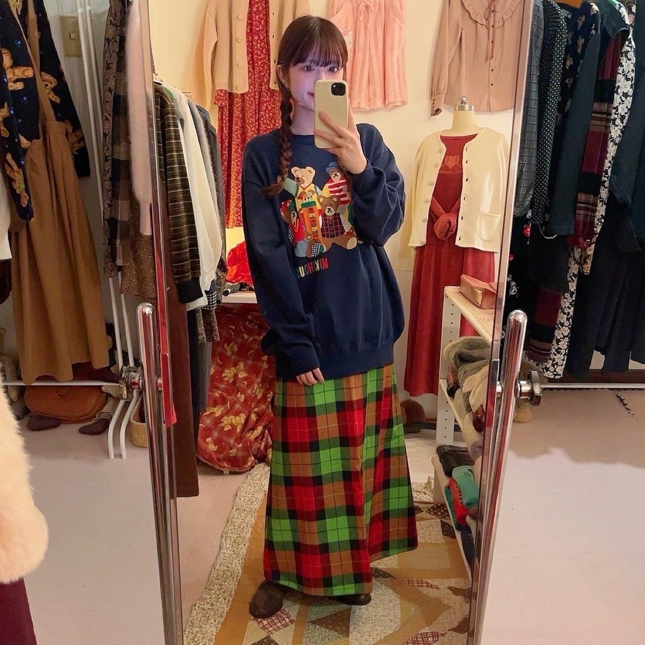 miki house / golf bear knit sweater