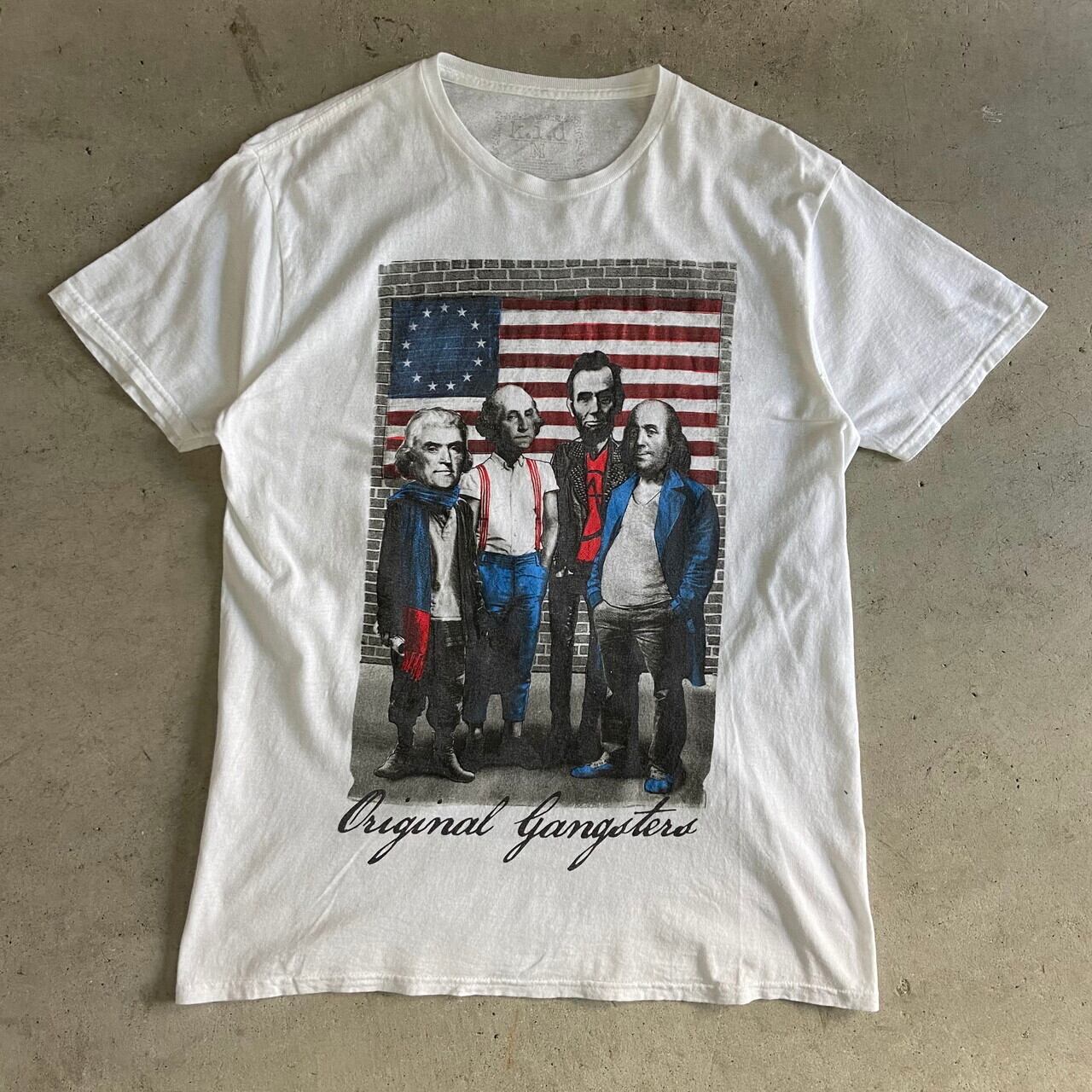 アメリカ大統領 パロディ ジョーク プリント Tシャツ メンズM 古着