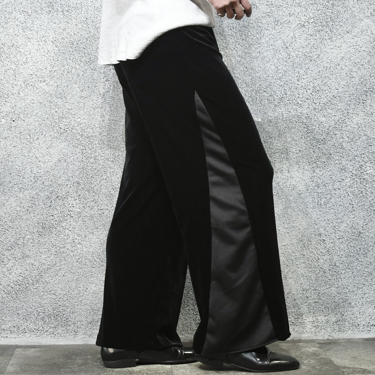 custom velour × track wide easy pants