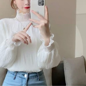 ハイネックシャギーブラウス　A0176