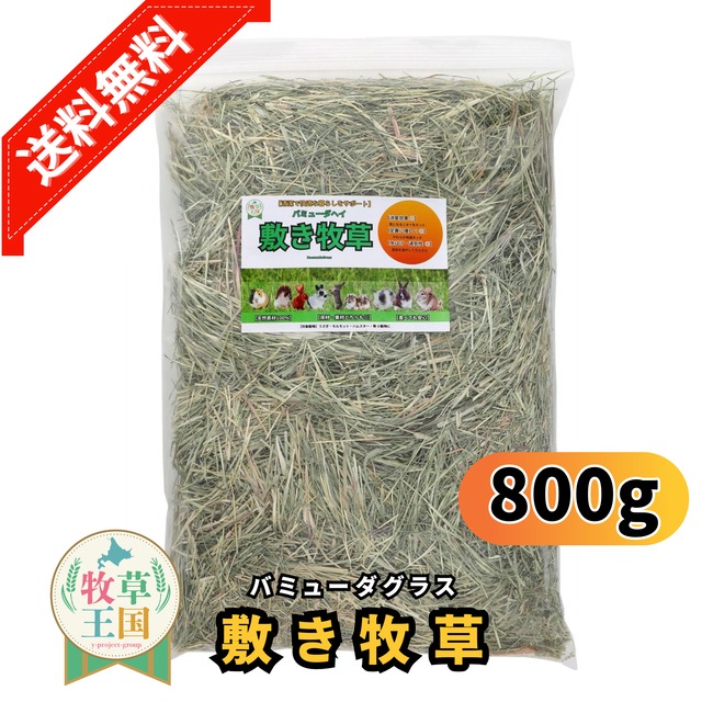 牧草王国 敷き牧草 バミューダグラス 800g