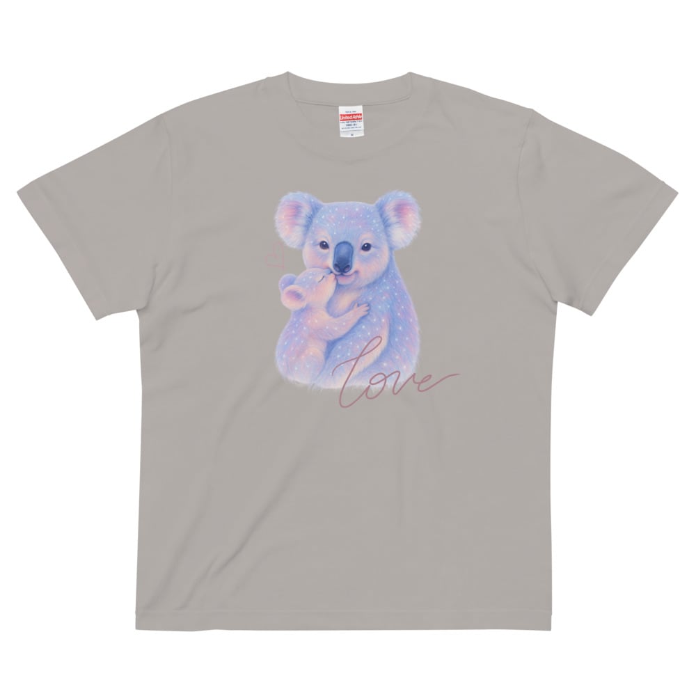 LOVE コアラ コアラの親子 動物の親子シリーズ ユニセックスTシャツ