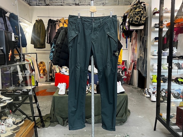 STONE ISLAND STRETCH COTTON CARGO PANT GREEN 30 44345