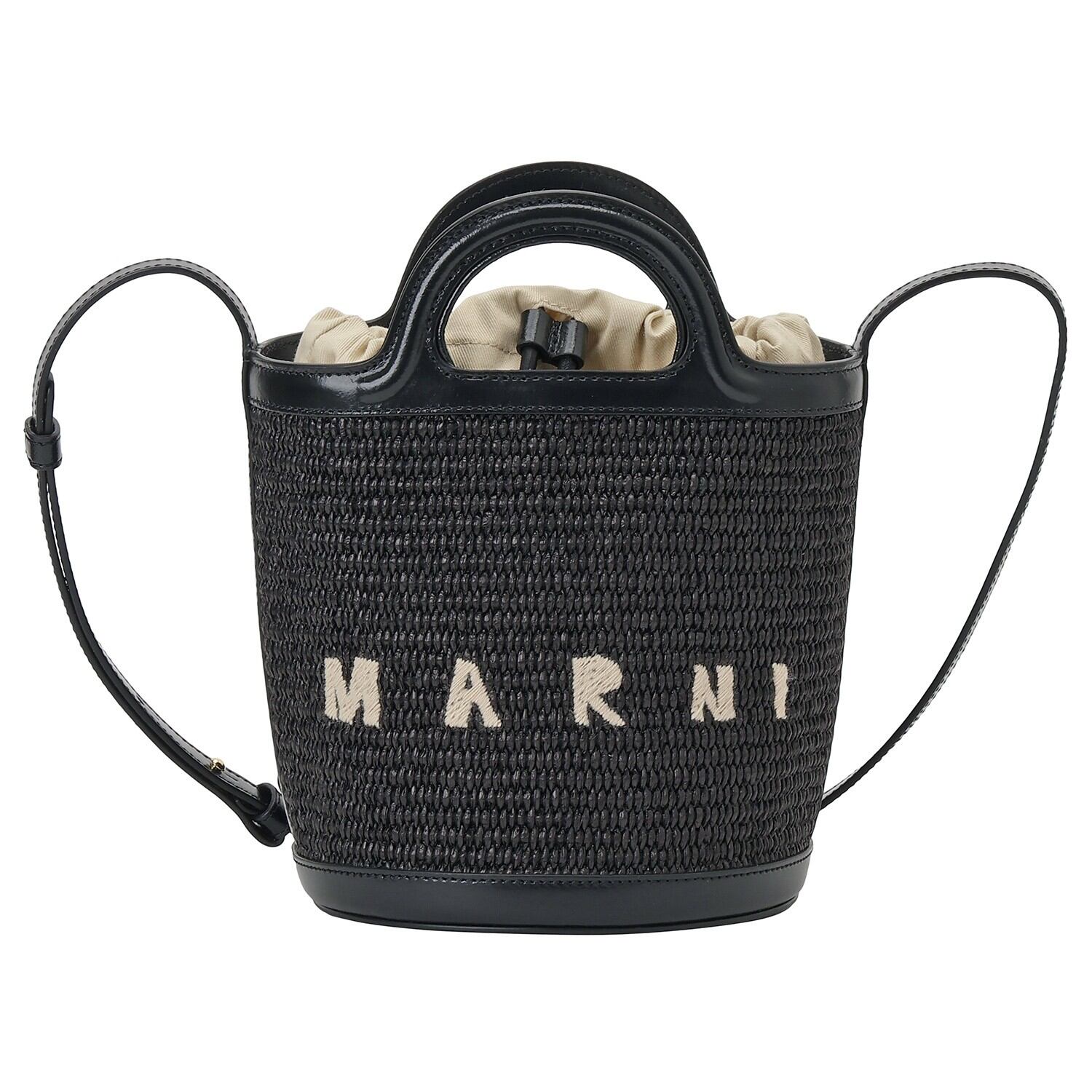 マルニ MARNI SCMP0056Q1 P3860 00N99 トロピカリア スモール バケットバッグ かごバッグ 2WAY ショルダー・ハンドバッグ ブラック レディース TROPICALIA BASKET BAG SMALL