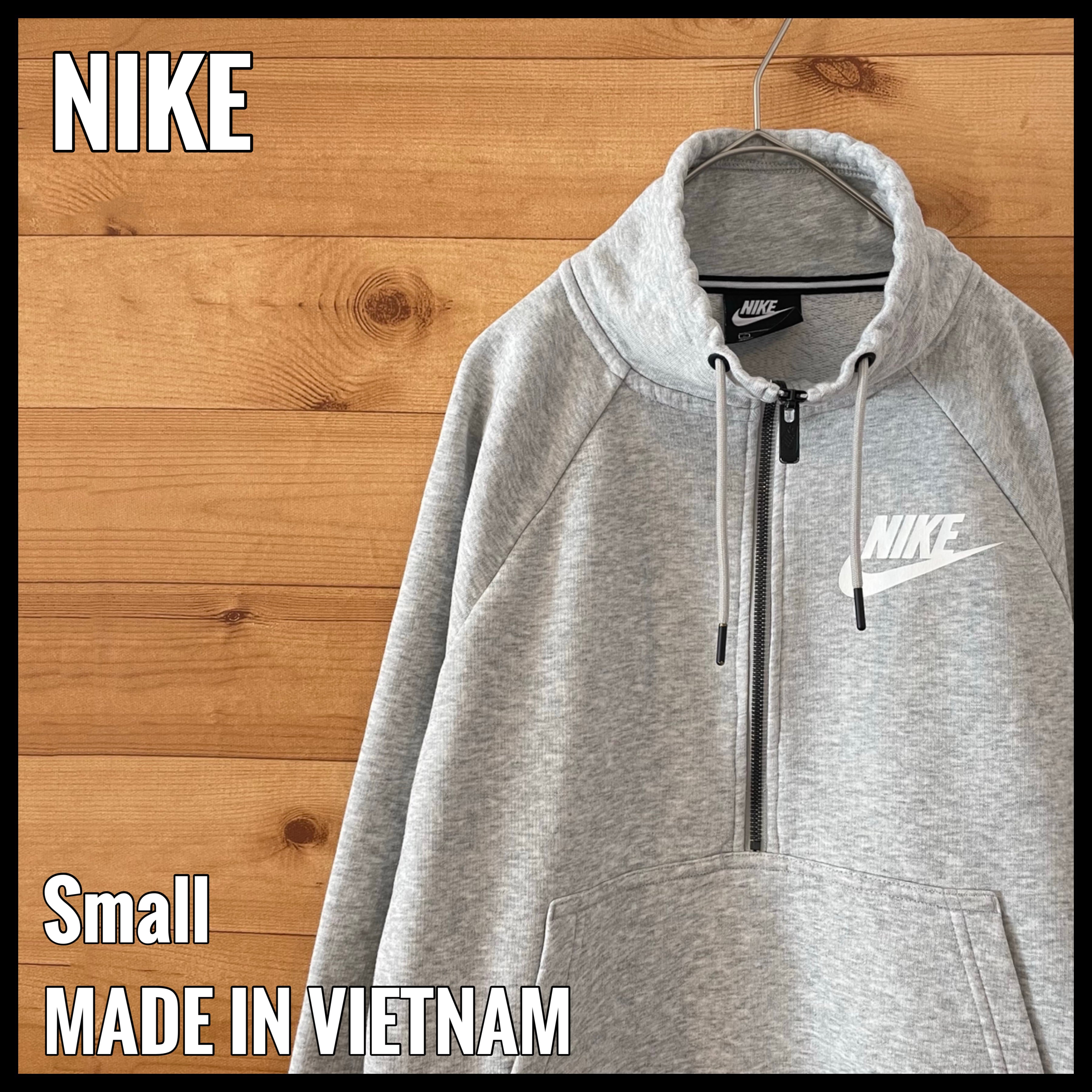 【アディダス】 [古着]NIKE 半袖 Tシャツ ハーフジップ ワンポイント刺繍 ネイビー 白 pJjKA-m36484246822 オーサム