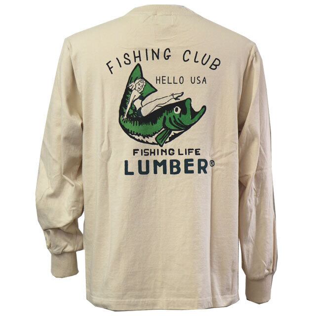 LUMBER（ランバー）ヘヴィウェイト長袖TシャツFISHING CLUB 222382