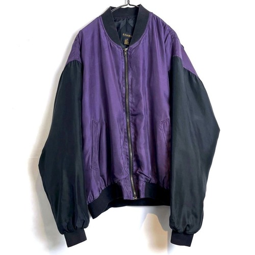 [KASANOVA] Vintage Silk Jacket Blouson [1990s-] Vintage All Silk Bomber Jacket