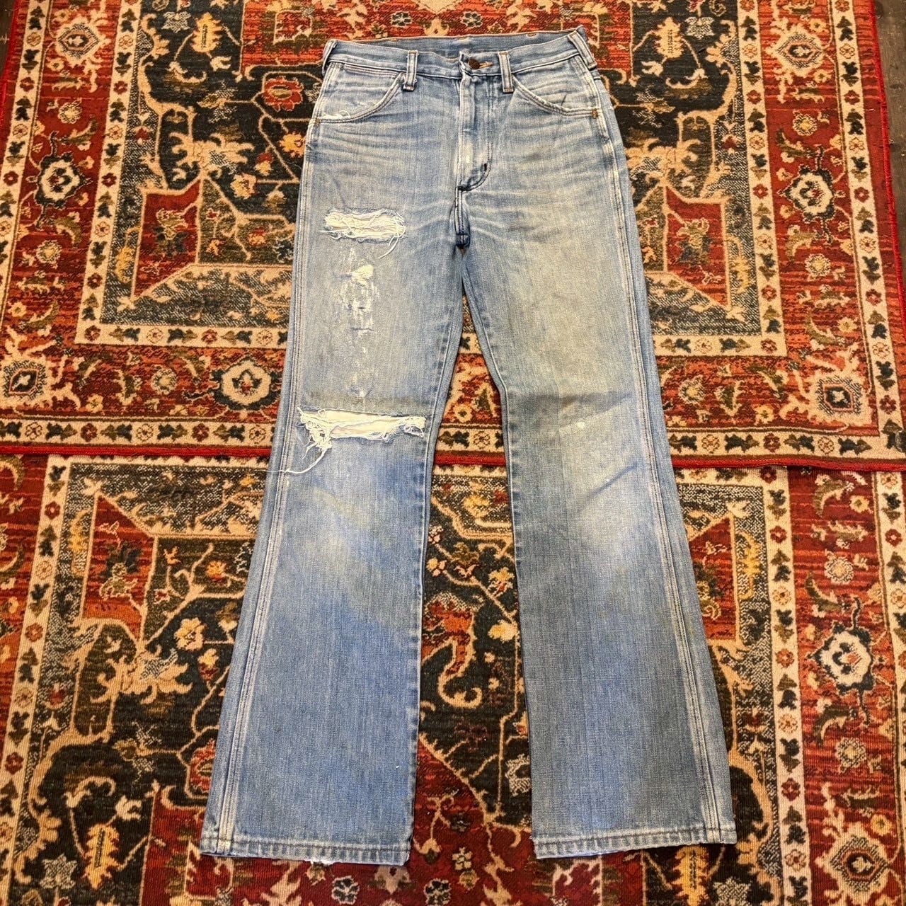 雰囲気抜群 70年代 USA製 Wrangler ラングラー フレア デニムパンツ