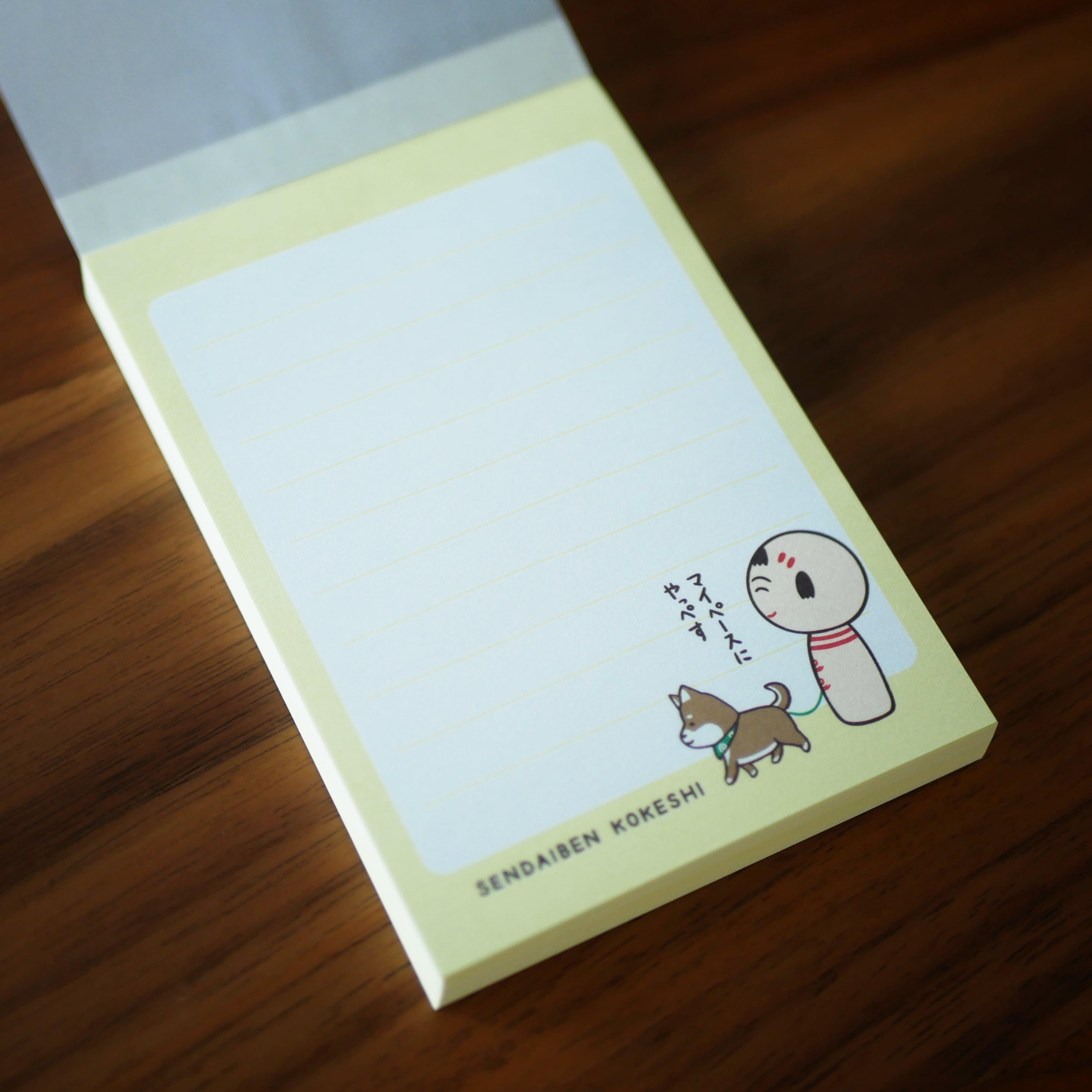 仙台弁こけし メモ帳（イエロー・100枚） | 仙台弁こけし公式