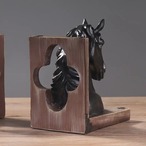 馬 ブックエンド ブックスタンド 本棚 本収納 書類収納 リビング 書斎 カフェ 装飾 おしゃれ 北欧