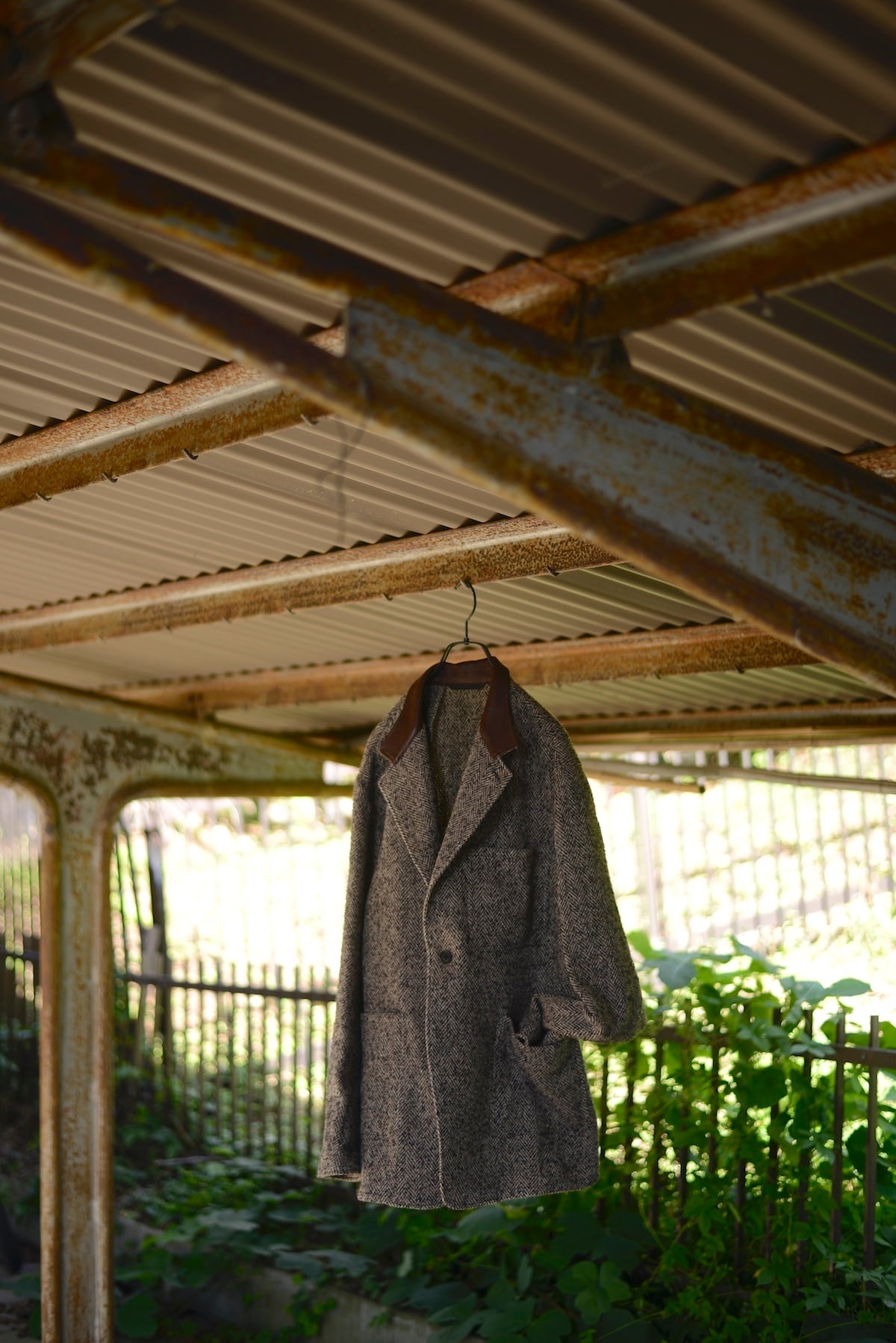 kaptain sunshine / ex.ヘリンボーンジャケット KAPTAIN SUNSHINE / Ex.herringbone tweed square over jacket | nariwai