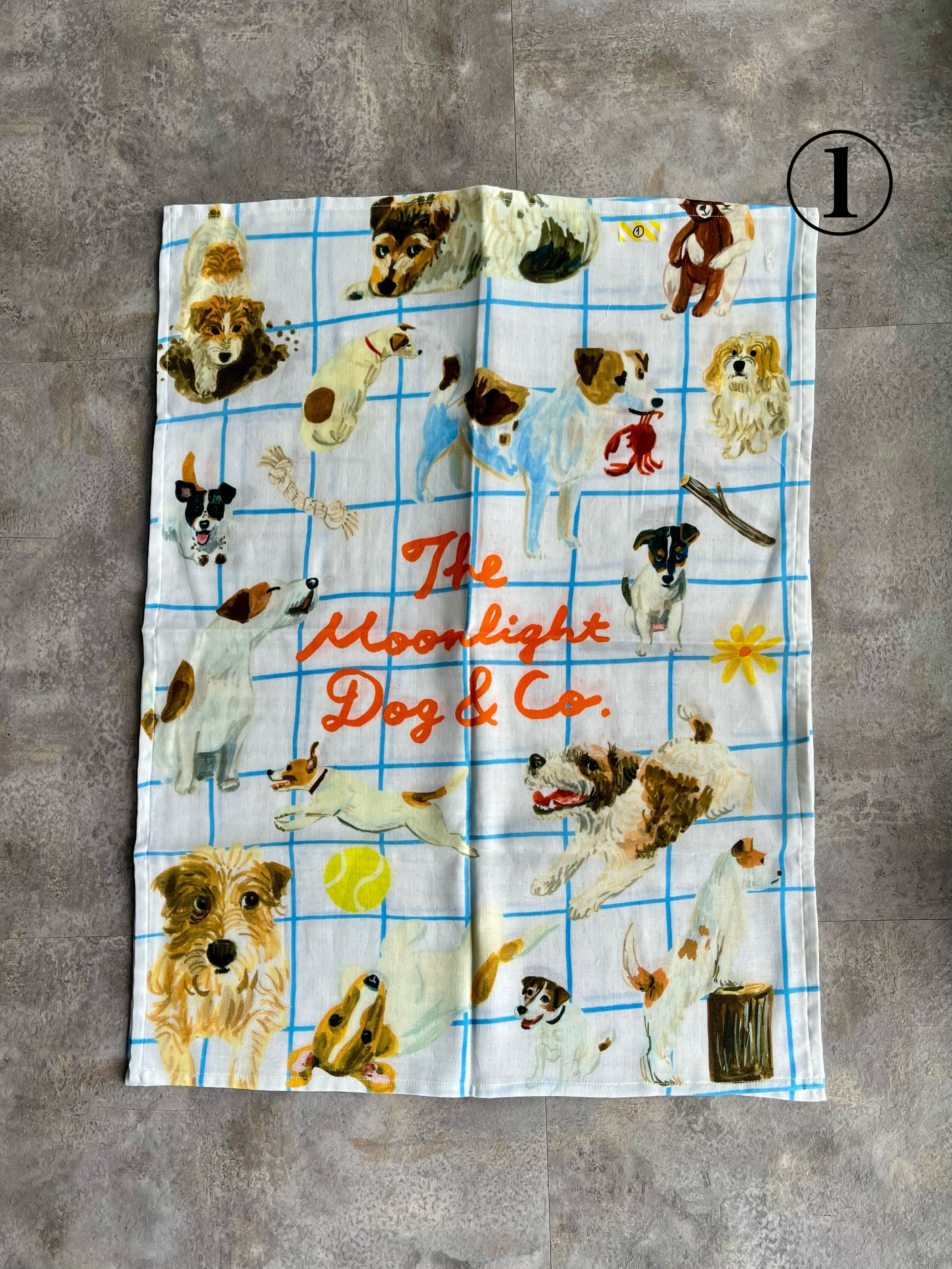 15 JACK RUSSELLS ガーゼブランケット(B品:柄が一部切れているため)