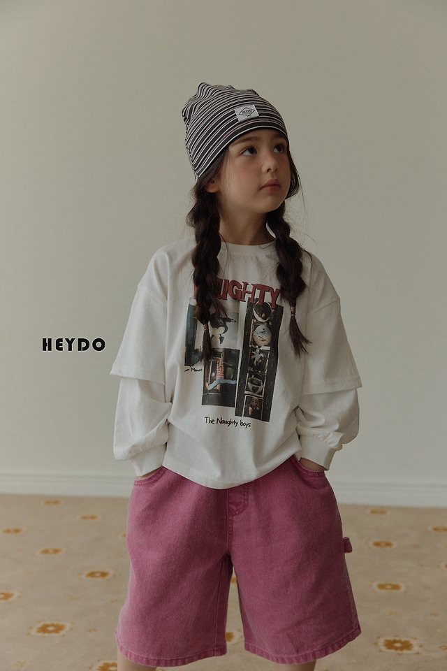【取寄】heydo｜label stripe beanie｜ラベルボーダービーニー｜S-M｜kids&jr｜26 autumn