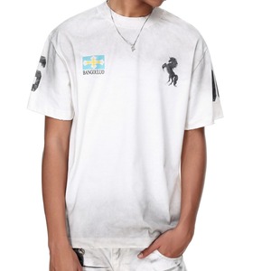 フェードカラーエンブレムディテールTシャツ 2col   A00397