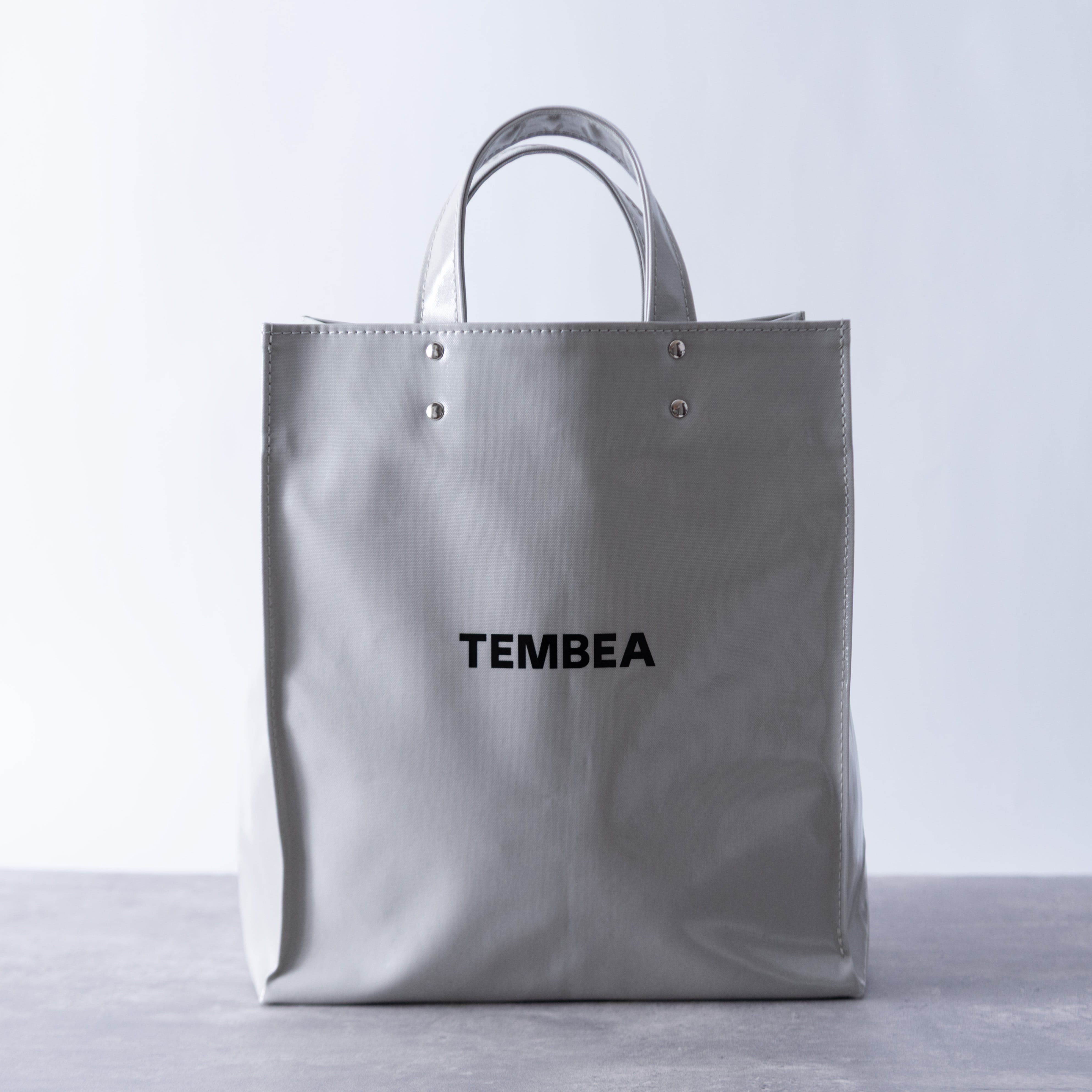 TEMBEA│PAPER TOTE MEDIUM ICE-GREY｜テンベア｜ペーパートート
