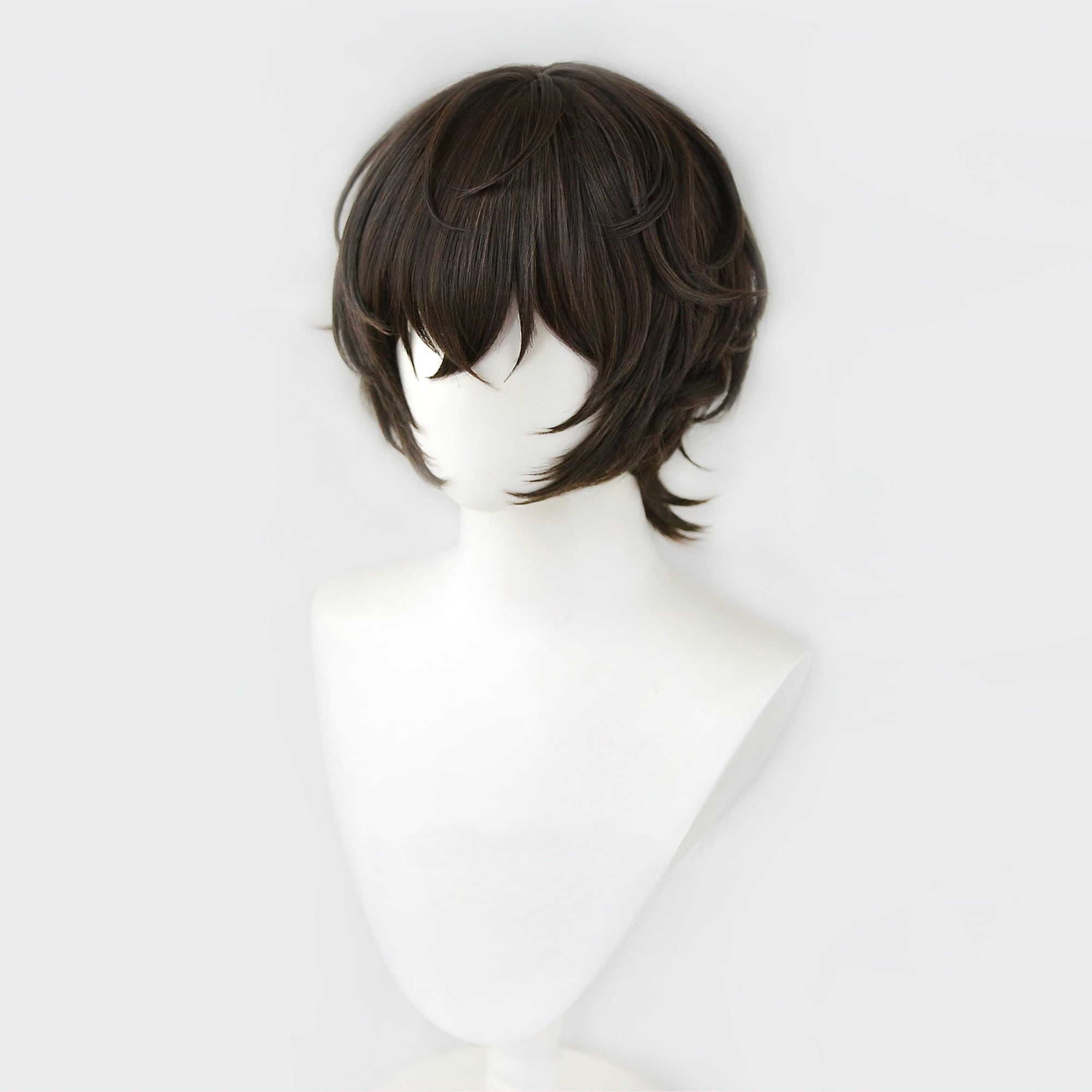 コスプレ耐熱ウィッグ ダークブラウン ショートカット キャラクター