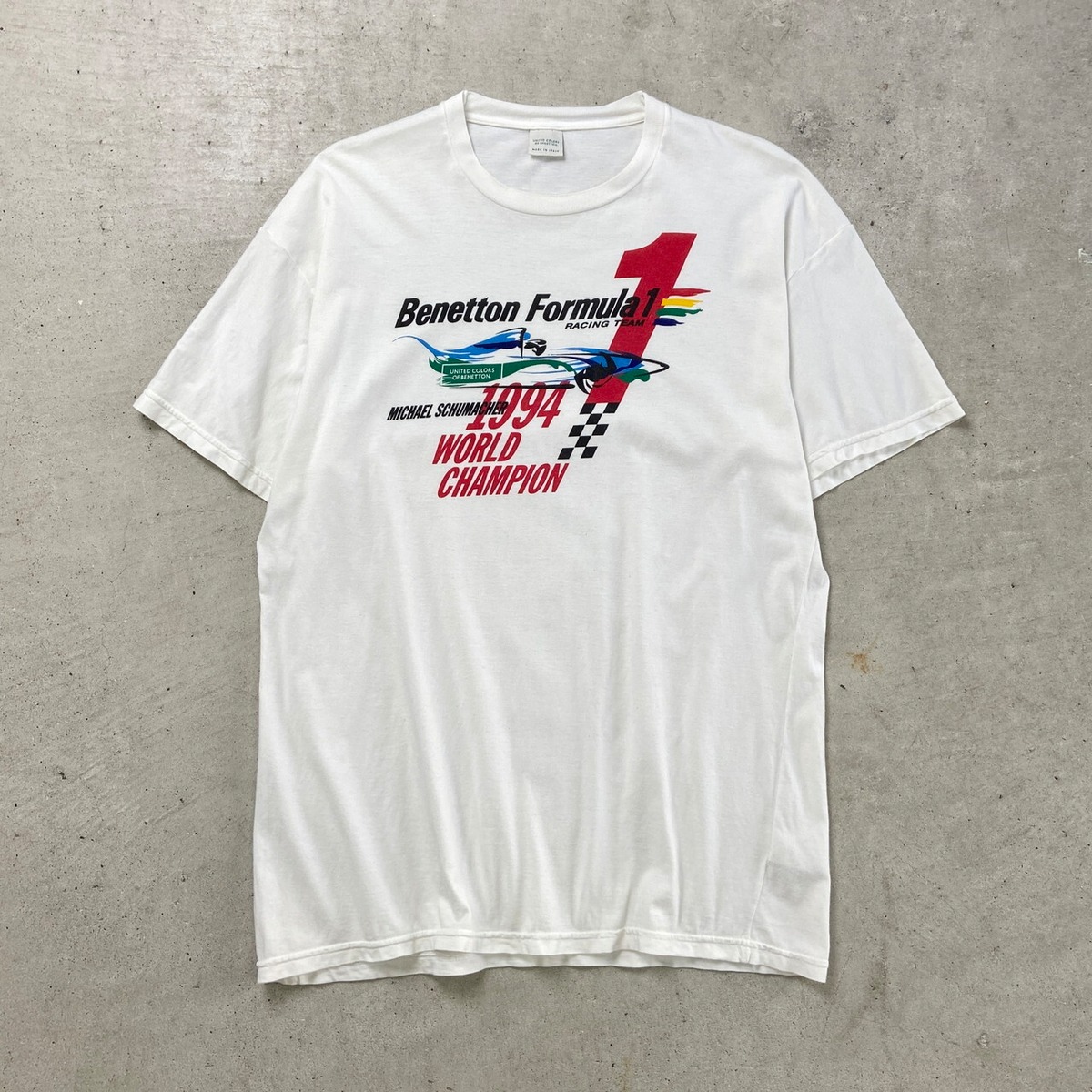 90年代 イタリア製 Benetton Formula 1 F1 レーシングTシャツ ミハエル 