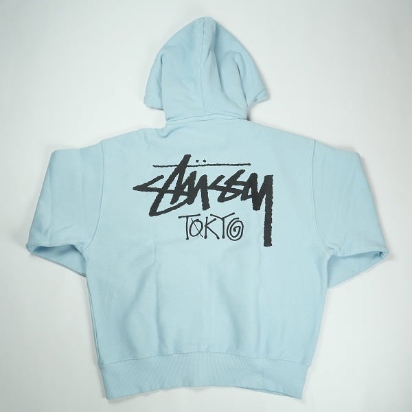 Size【M】 STUSSY ステューシー STOCK TOKYO ZIP HOOD SKY BLUE 東京