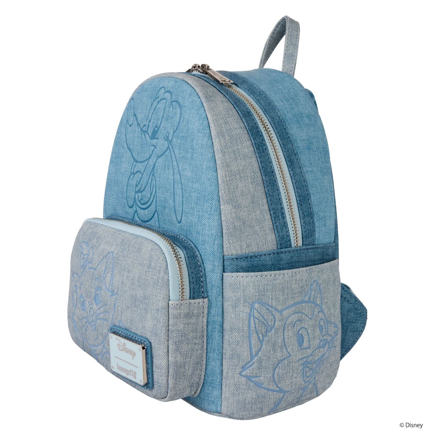 LF DISNEY DOGS & CATS FAUX DENIM MINI BACKPACK_WDBK4023