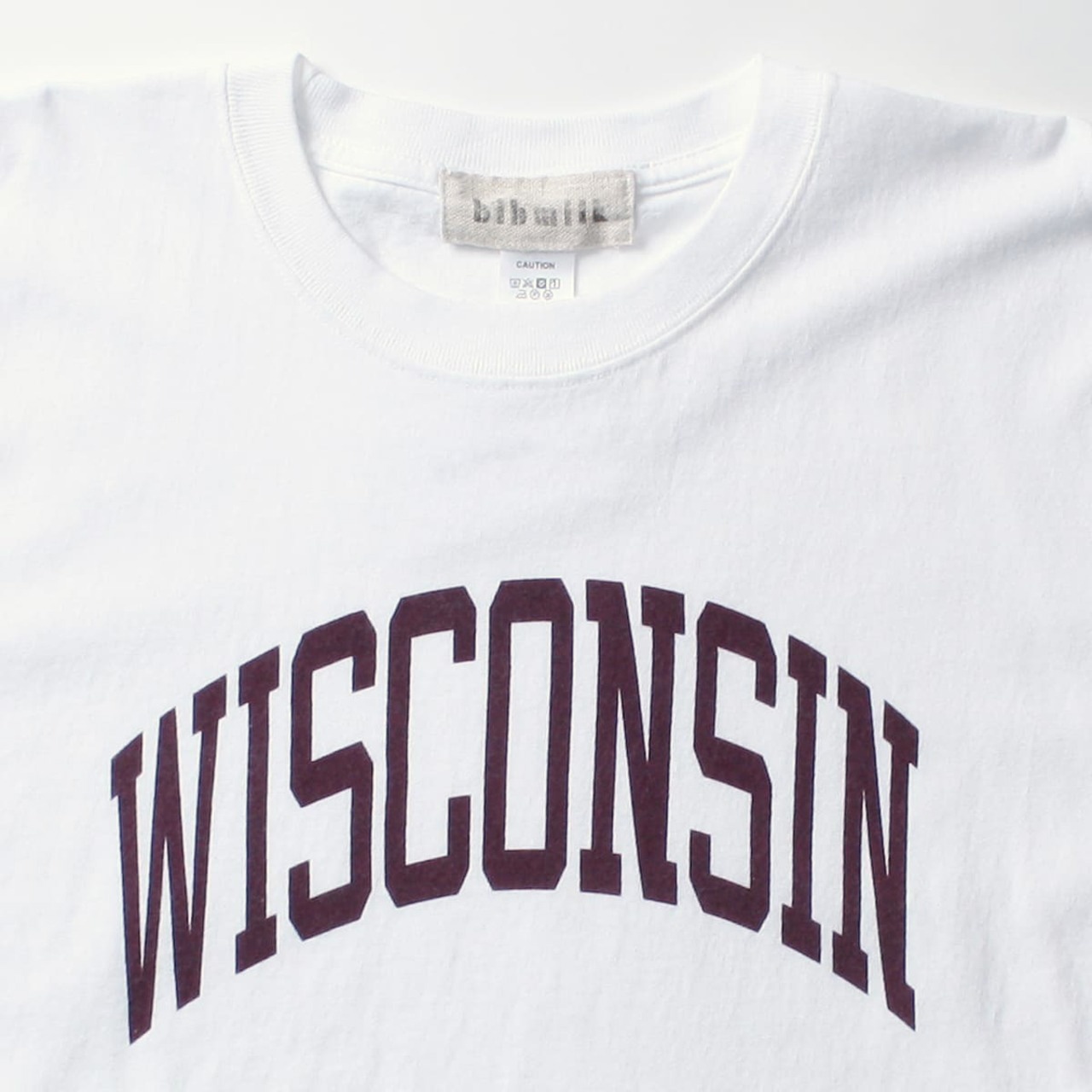 ［bibmilk］リラックスフィットTシャツ WISCONSIN レディス｜ホワイト