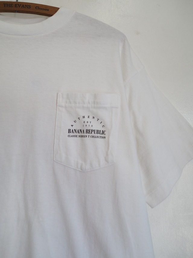 1990’s USA BANANA REPUBLIC Printed Pocket T-Shirt