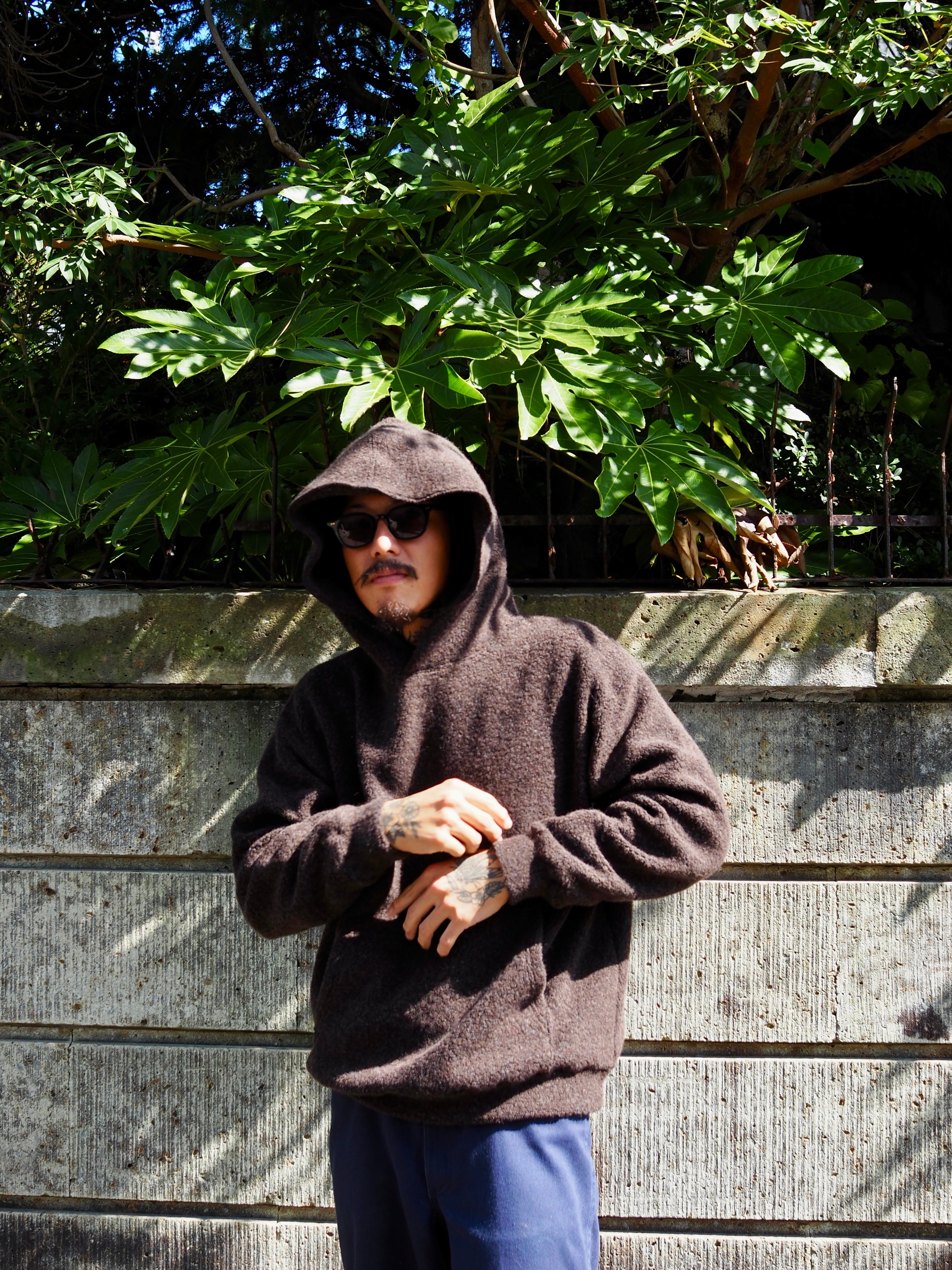 Boa Knit Hoodie (Brown) | BARBER SUNRIDE Boa Knit Hoodie (Brown) | BARBER SUNRIDE