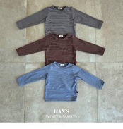 ハンス / Hans / ボーダー裏起毛T / 韓国子供服 / キッズ / 26winter〖取寄〗*XXS~JS*
