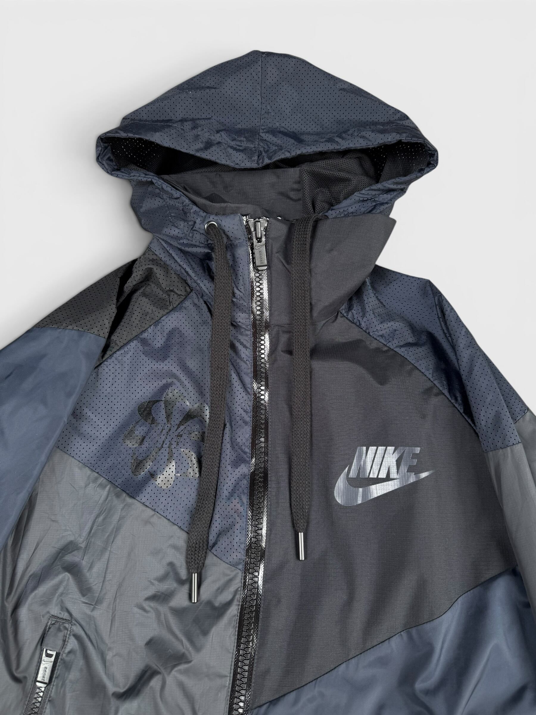 sacai × NIKE】panel pattern docking design hooded anorak jacket