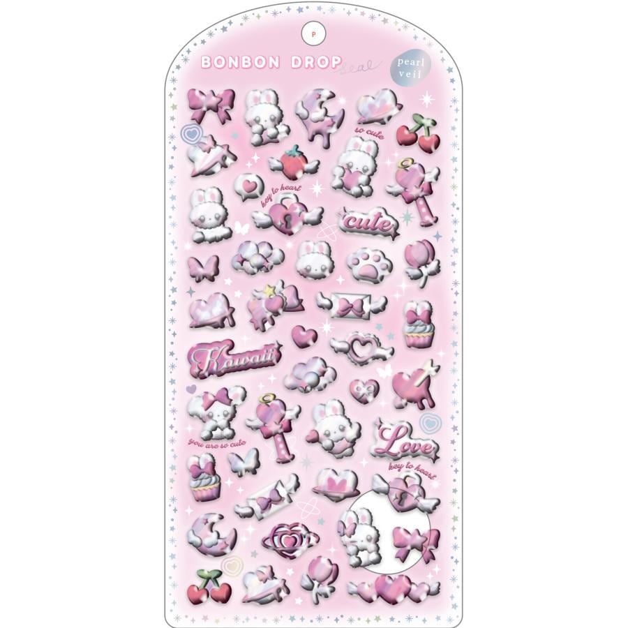 通常枠【抽選販売】クーリア ボンボンドロップシール ぴんきーボンボン