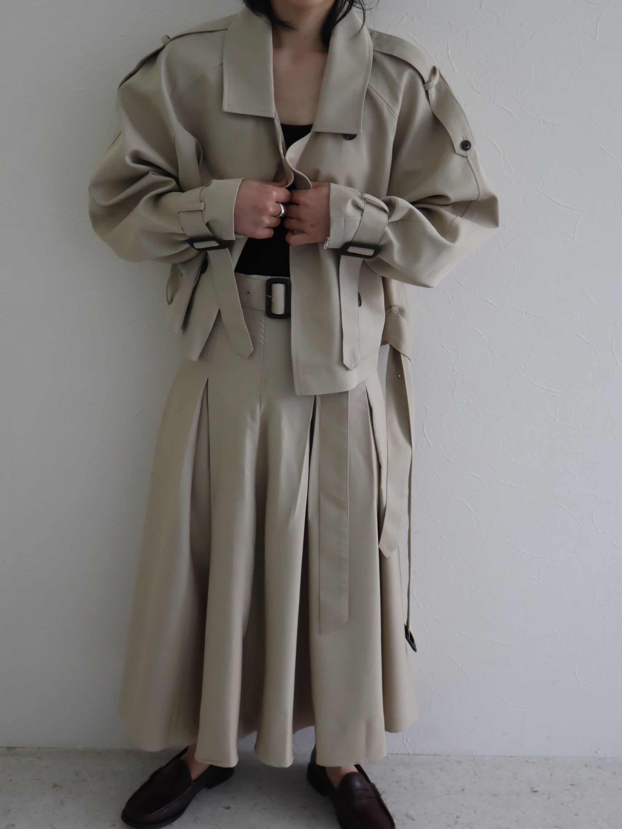trench skirt | HAILEE