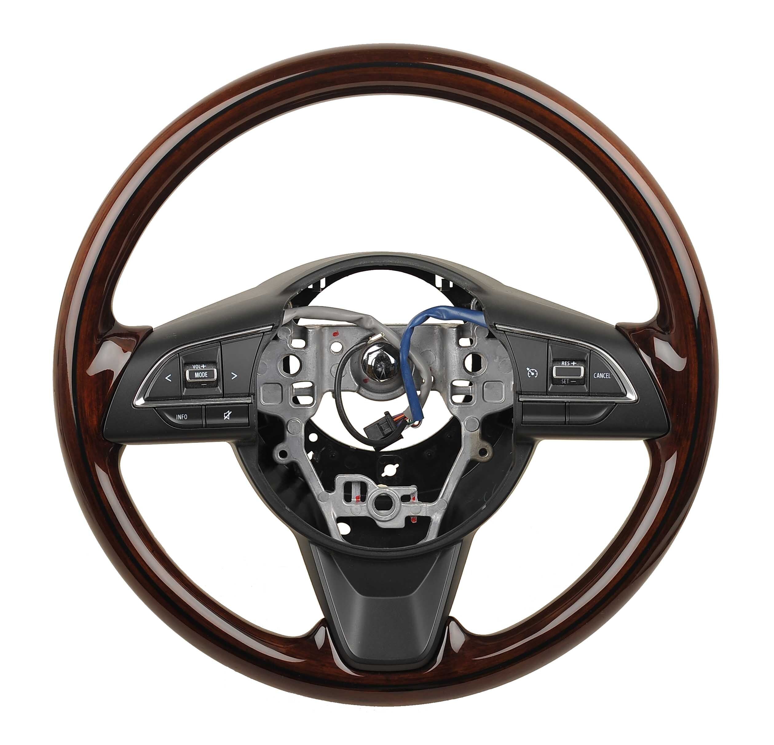 パーツ DAMD ALL WOOD Steering Wheel 第7ロット：<trip basket> ALL WOOD Steering Wheel for JIMNY/JIMNY