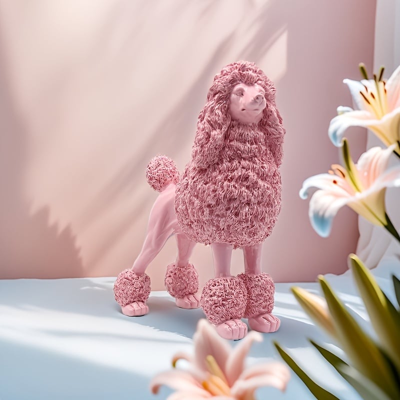 オブジェ プードル ピンク おしゃれ かわいい インテリア 置物