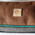 ヘンプコットン ポーチ /  hemp cotton porch/  チョコブラウン×スミクロ