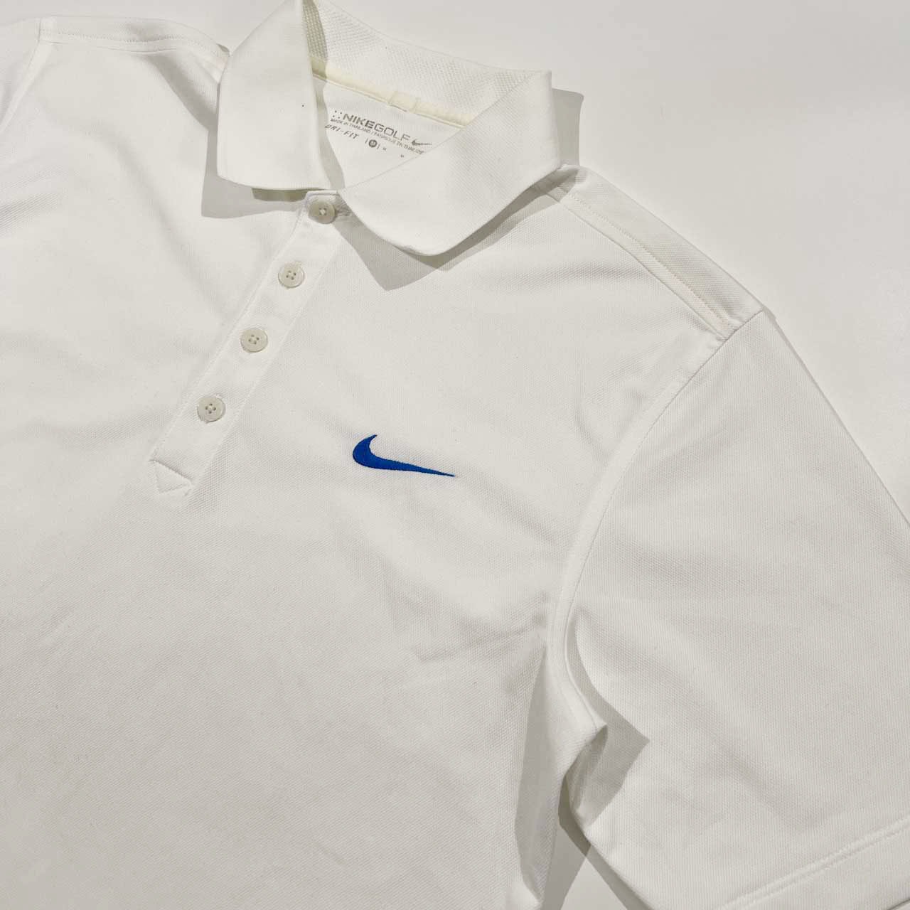 NIKE GOLF ナイキ ゴルフ 半袖 ドライ ポロシャツ サイズ M /ホワイト×ブルー/メンズ