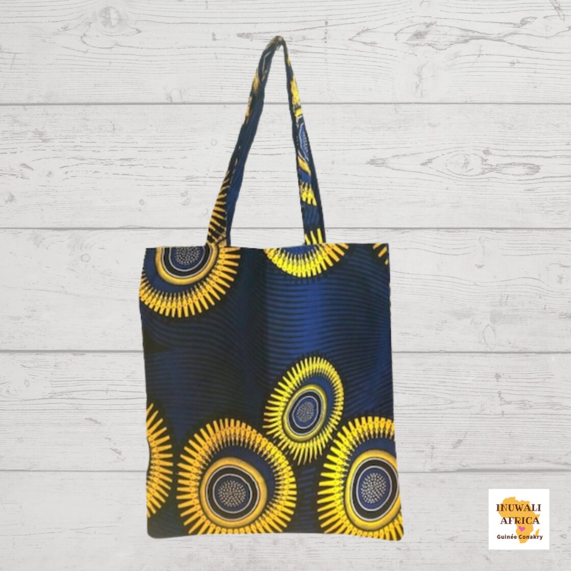 アフリカンレジ袋タイプエコバッグ　アフリカ布チビサークル アフリカンレジ袋タイプエコバッグ アフリカ布豆