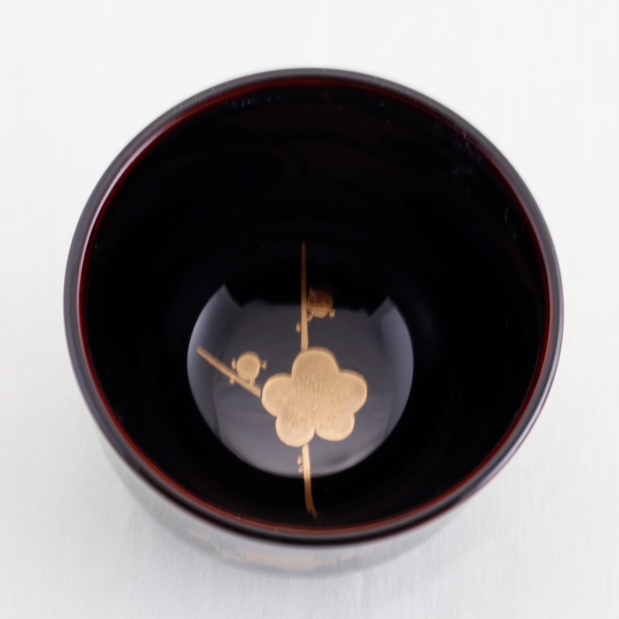 230-3 輪島塗 ぐい呑み／溜塗／梅蒔絵 | 輪島塗 加藤漆器店 公式