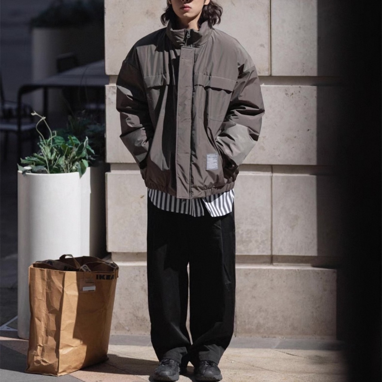 Wide leg tuck pants 0369 - 15