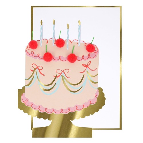 バースデーカード チェリー ケーキ Cherry Cake Card [Meri Meri] 287592