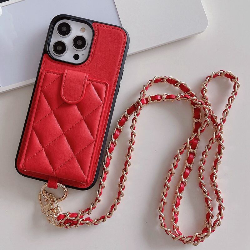 iPhone14 Pro Max 13 12ケース 大人女性 レザー調 ショルダー★ アイフォン13ケース カード収納 チェーン付き 肩掛け 両手開放 インスタ映え★ | jpcasecase 携帯ケース 通販 powered by BASE