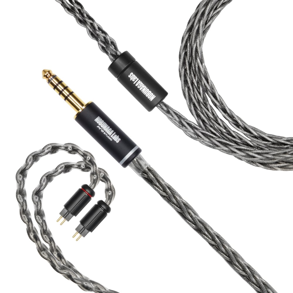 【直販数量限定/イヤーループ】ECLIPSE-EL (エクリプスEL) : NOBUNAGA Labs COMBINE:4.4mm5極バランス/カスタムIEM2pin:4.4mm5極バランス対応 銅銀合金導体採用カスタム2ピンリケーブル